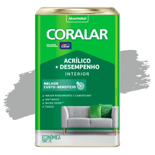 Tinta Coralar Acrílica Mais Desempenho Areia 18 L