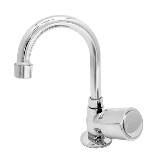 Torneira de Lavatório de Mesa Bica Móvel Branca Duda